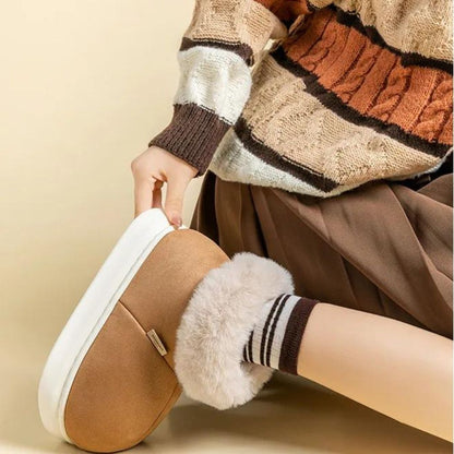 Damen Winter Warm Flauschige Winter Clogs