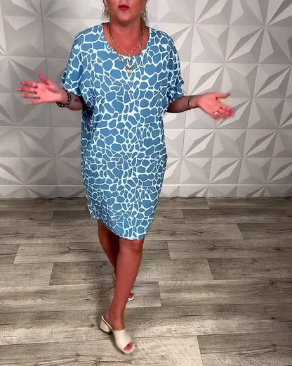 Modern Printed Knee-Length Summer Dress for Women