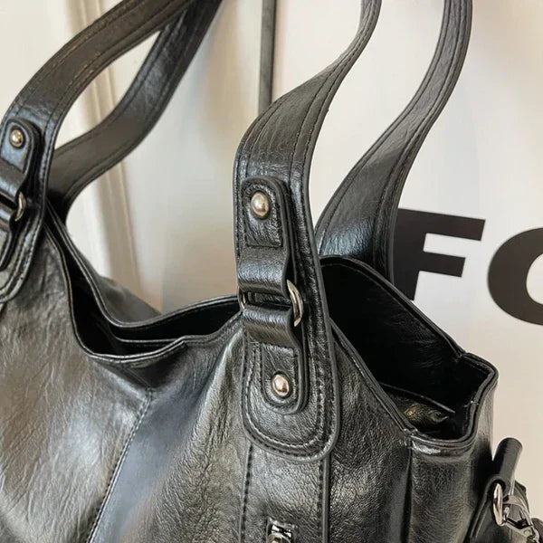 Classic Structured Leather Tote Bag for Women