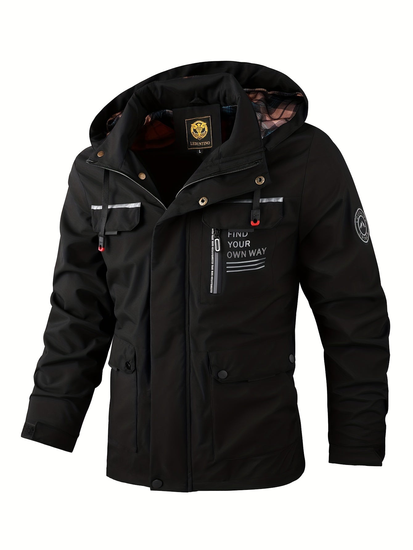 Herren Winter Kapuzen Outdoor Winddichte Jacke
