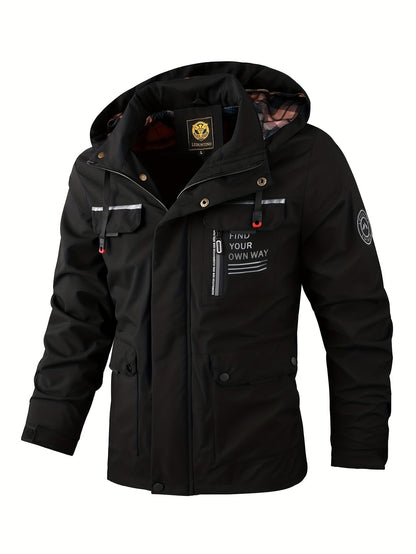 Herren Winter Kapuzen Outdoor Winddichte Jacke
