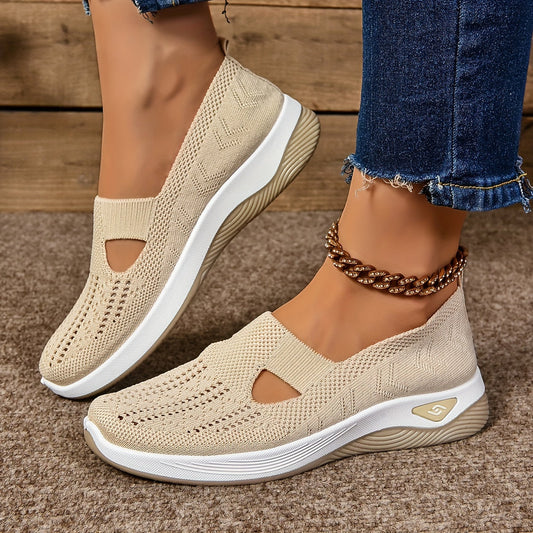 Women’s Orthopedic Slip On Shoes with Non Slip Sole and Breathable Knit