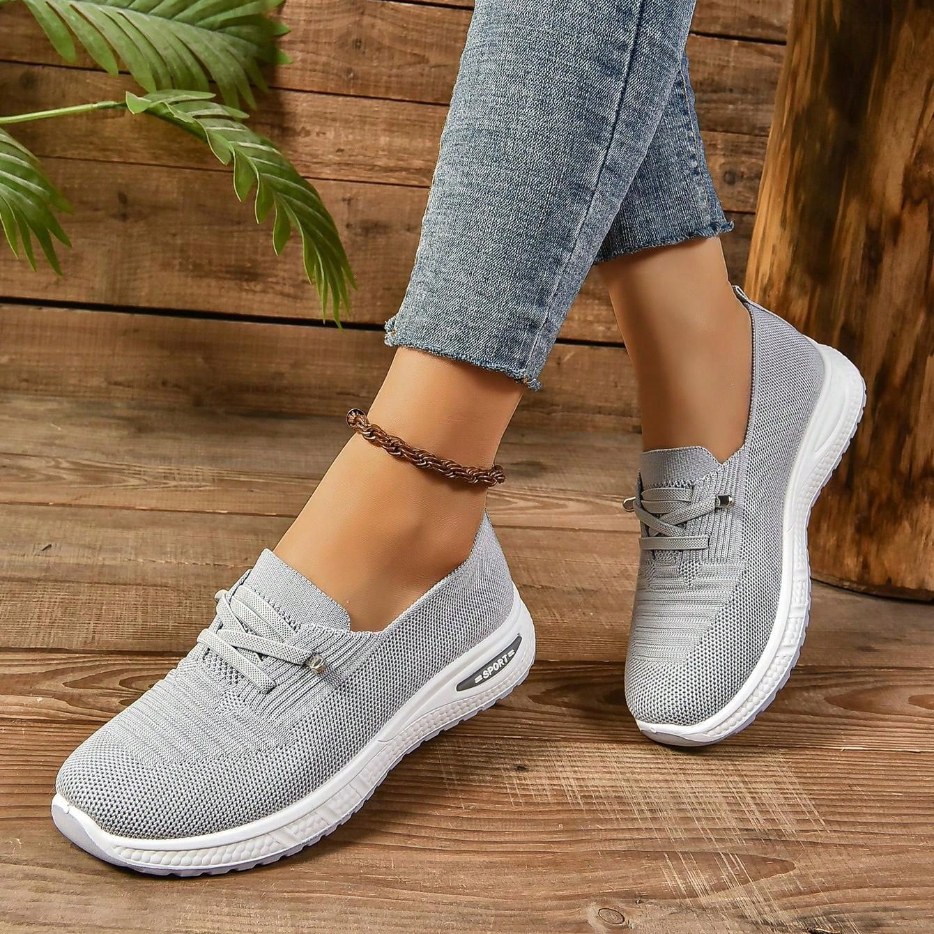 Women’s Orthopedic Slip On Sneakers with Arch Support and Cushioned Sole