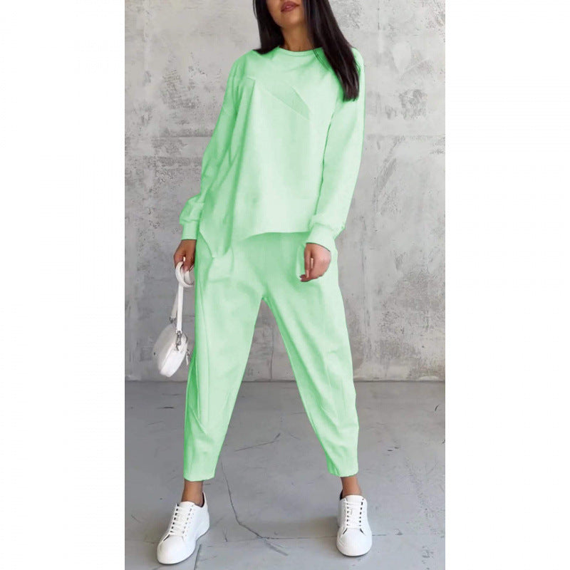 Women's Casual Two Piece Set Loose Fit Sweatshirt and Pants Outfit