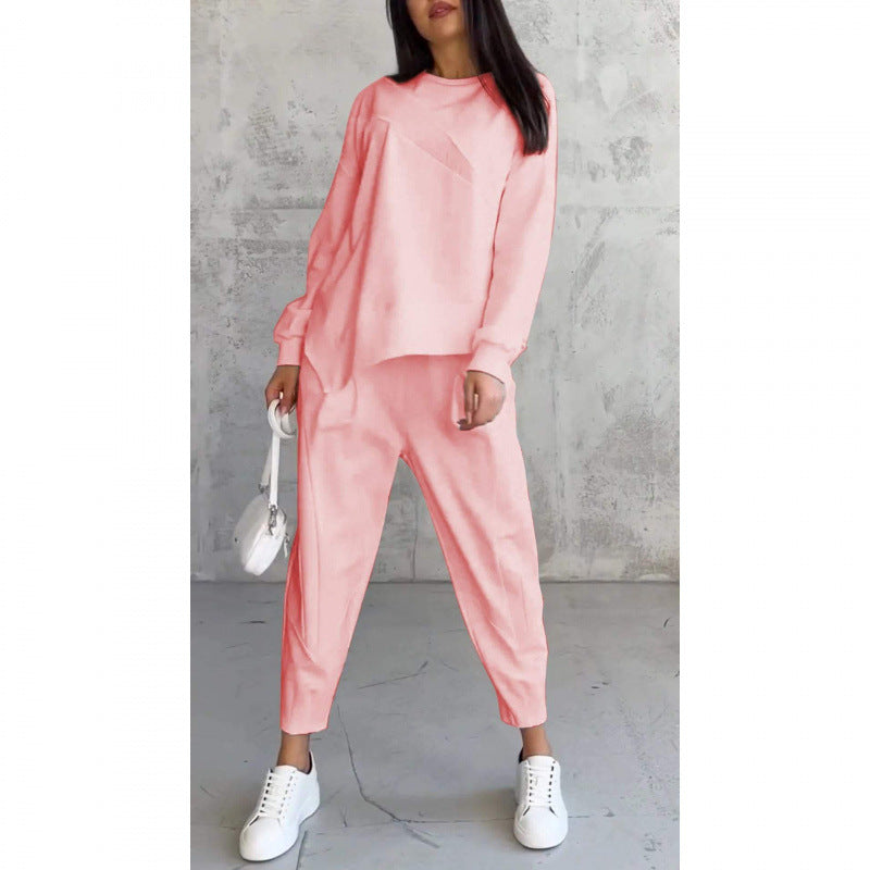 Women's Casual Two Piece Set Loose Fit Sweatshirt and Pants Outfit