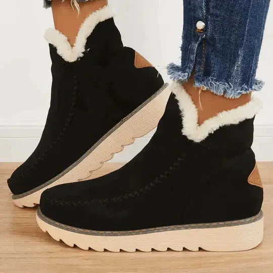 Bequeme Slip-On Stiefel Mit Warmem Innenfutter Für Damen  Winter