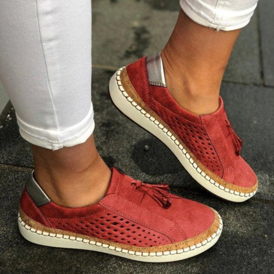 Women’s Orthopedic Slip-On Sneakers with Breathable Knit and Arch Support