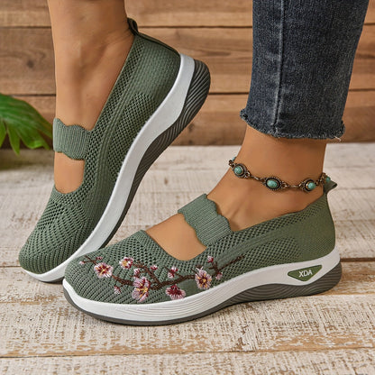 Women’s Mesh Ballet Flats with Strap and Breathable Lightweight Design