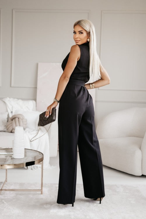 Damen Ärmelloser Wickel Jumpsuit für Partys