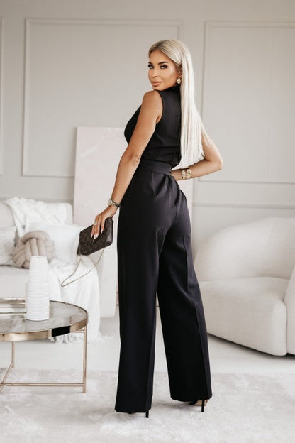 Damen Ärmelloser Wickel Jumpsuit für Partys