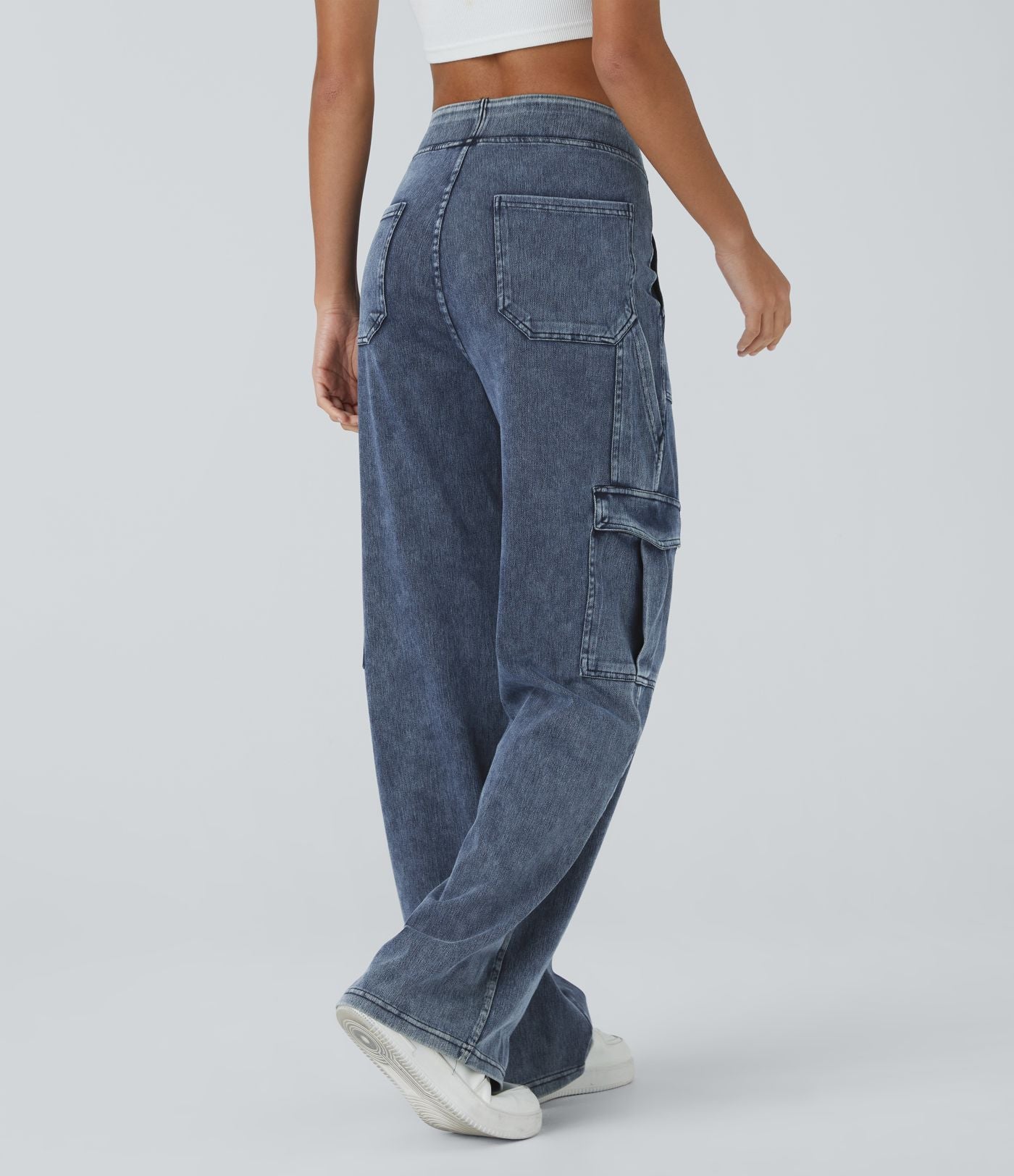 Women’s Stretch Cargo Pants with Straight Leg and Utility Pockets