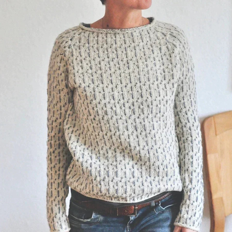 Strickpullover Mit Rundhalsausschnitt Für Damen