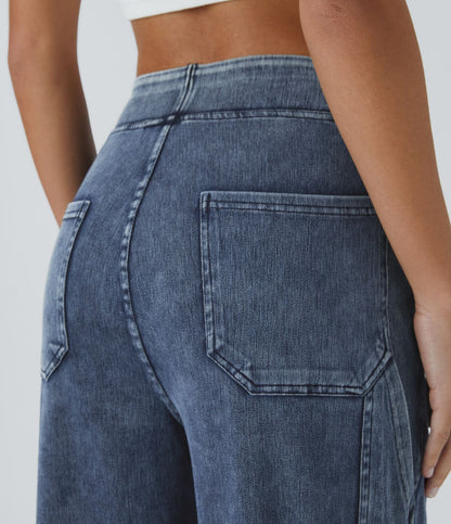 Women’s Stretch Cargo Pants with Straight Leg and Utility Pockets
