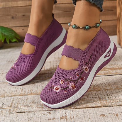 Women’s Mesh Ballet Flats with Strap and Breathable Lightweight Design