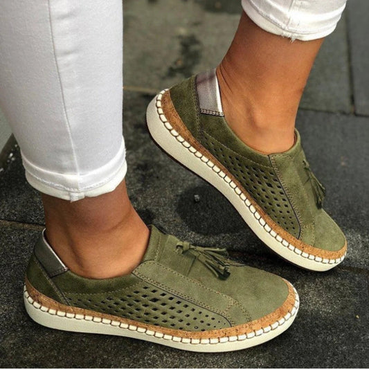 Women’s Orthopedic Slip-On Sneakers with Breathable Knit and Arch Support