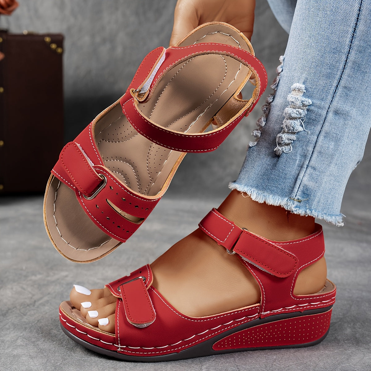 Women's Orthopedic Wedge Sandals Comfortable Adjustable Summer Shoes