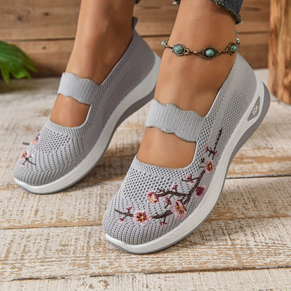Women’s Mesh Ballet Flats with Strap and Breathable Lightweight Design