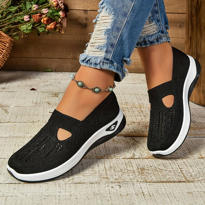 Women’s Orthopedic Slip-On Shoes with Breathable Mesh and Cushioned Sole