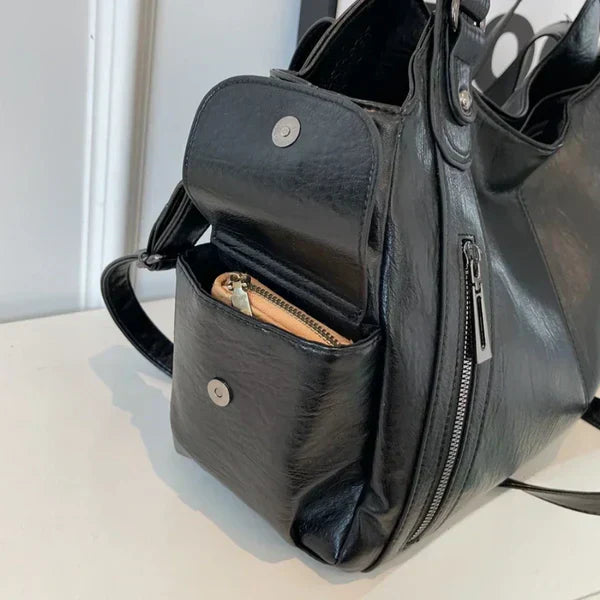 Classic Structured Leather Tote Bag for Women