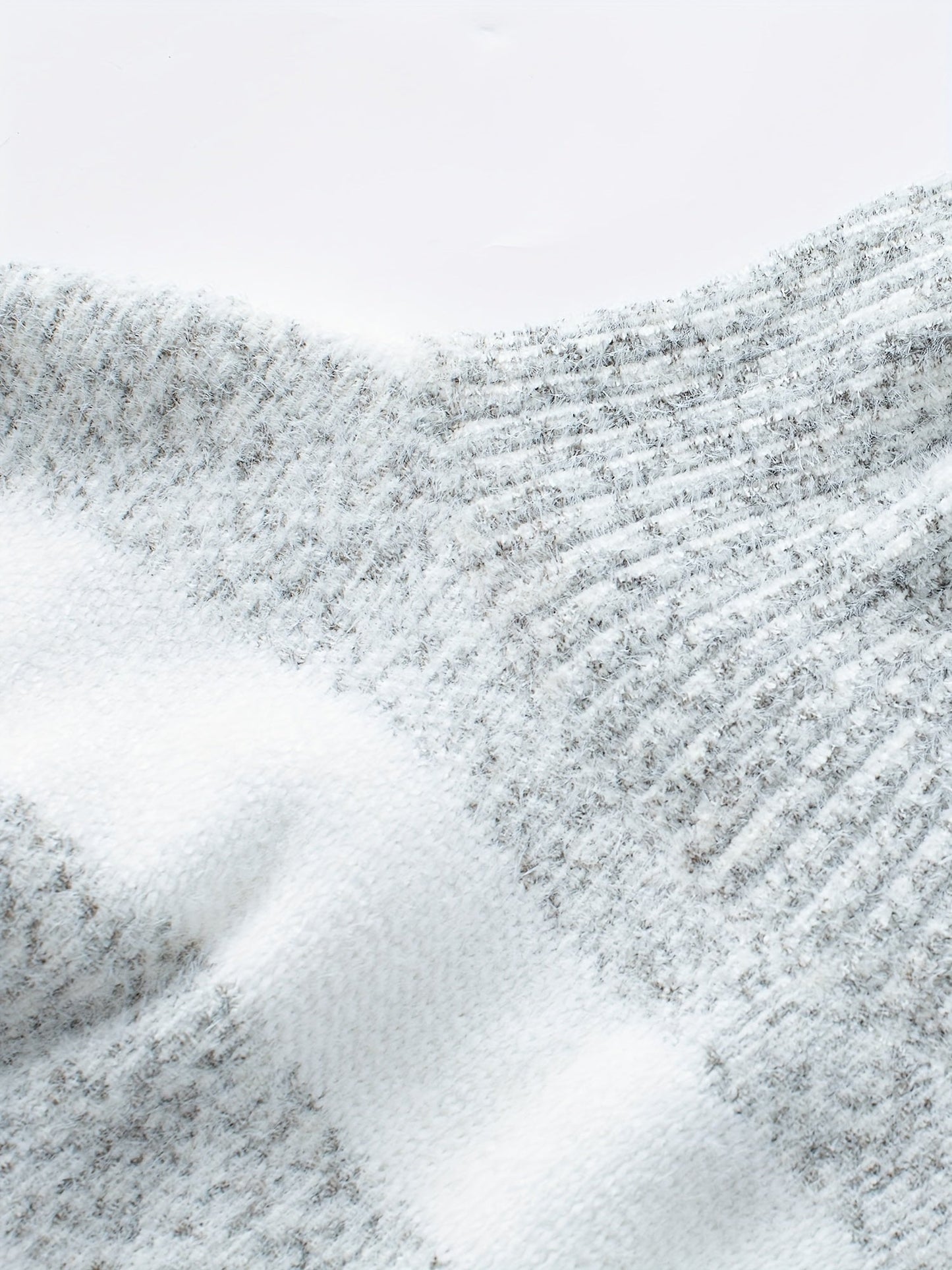 Gestreifter Rollkragen Weicher Strickpullover Winter Damen