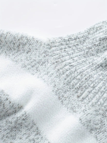 Gestreifter Rollkragen Winter Strickpullover Damen