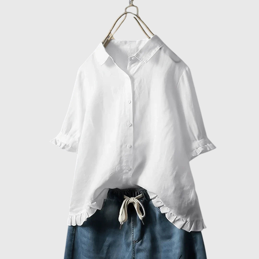 Comfortable Button-Front Blouse