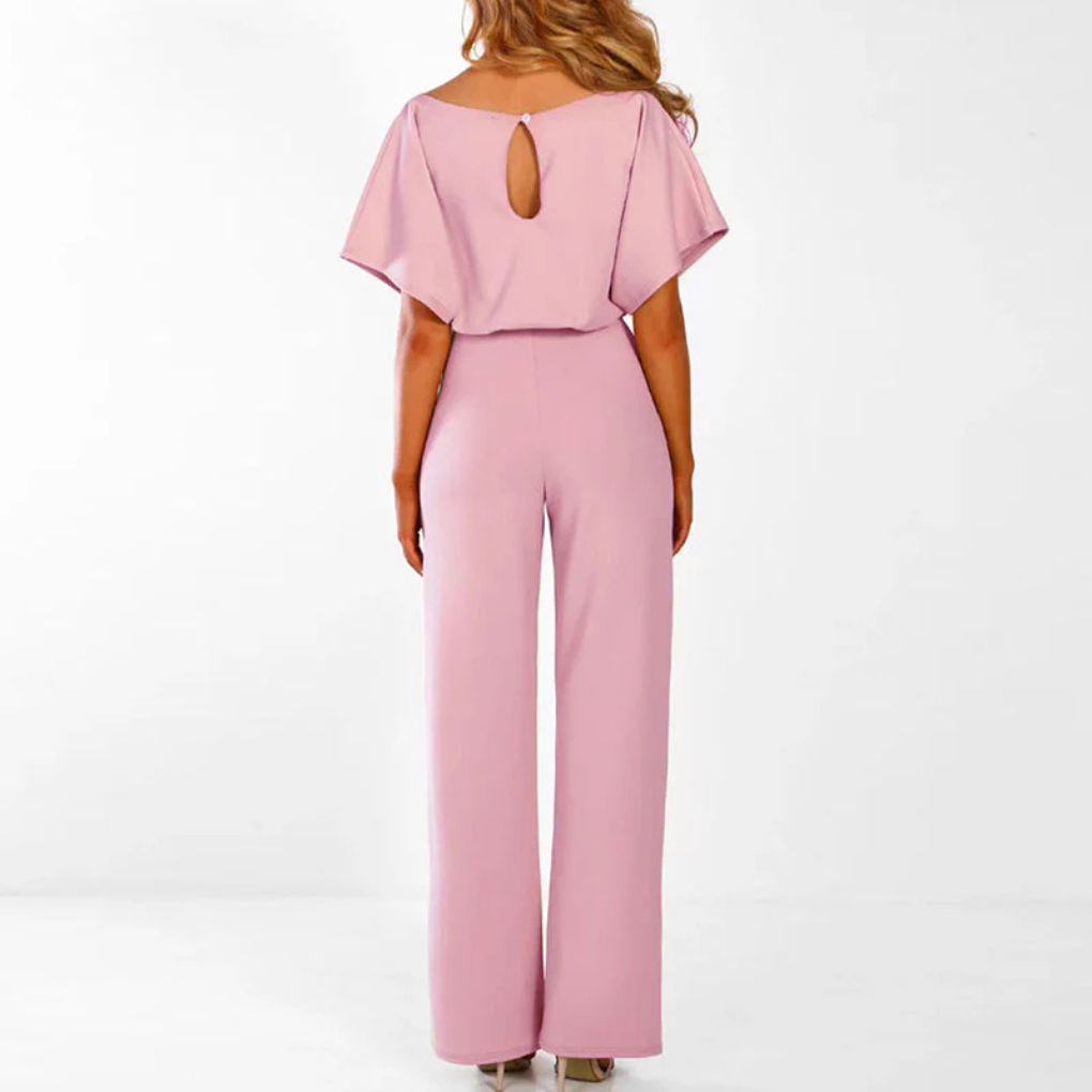 Women's Minimalist Wide Leg Jumpsuit – Elegant Casual One Piece Outfit