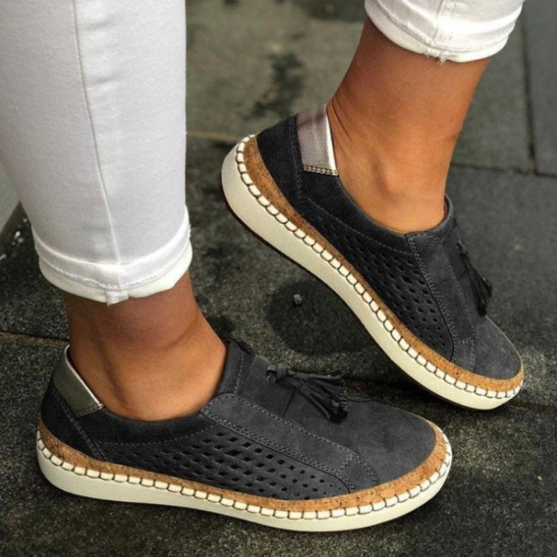 Women’s Orthopedic Slip-On Sneakers with Breathable Knit and Arch Support