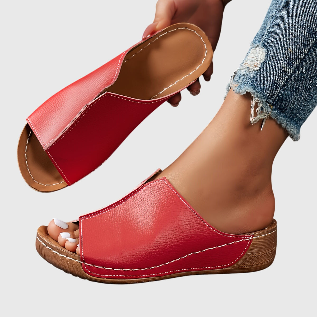 Women's Orthopedic Slide Sandals With Open Toe