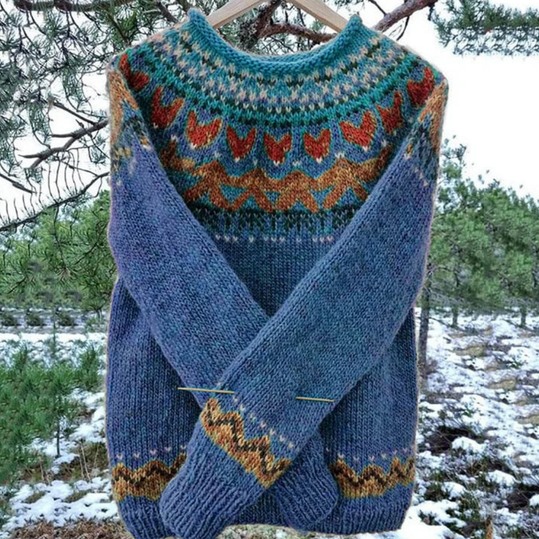 Bunter Fair Isle Pullover für Winter