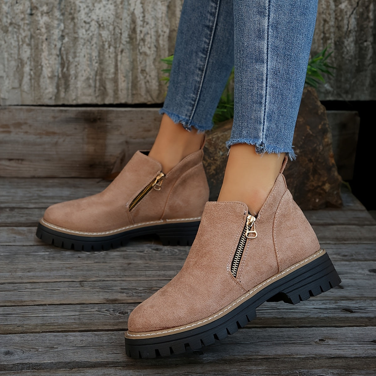 Women’s Orthopedic Ankle Boots with Easy-Zip Support