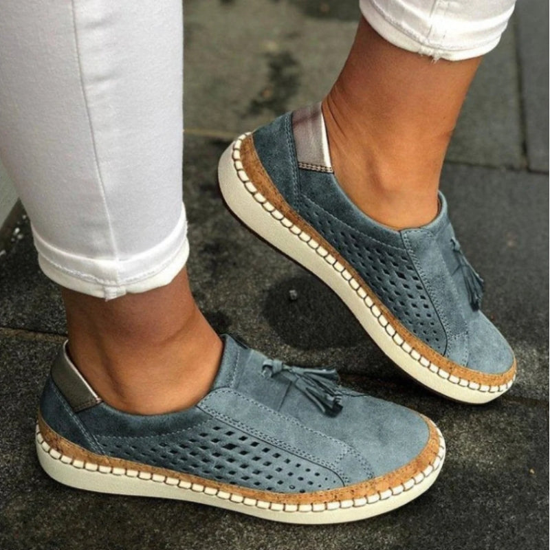 Women’s Orthopedic Slip-On Sneakers with Breathable Knit and Arch Support