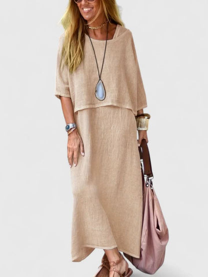 Women's Elegant Two Piece Set Relaxed Fit Top and Matching Skirt Outfit