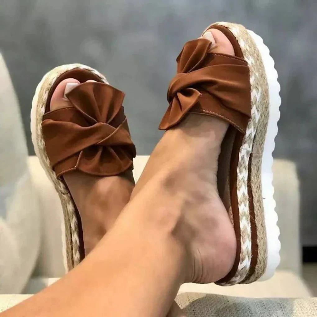 Maribel | Women’s Orthopedic Bow Platform Slides
