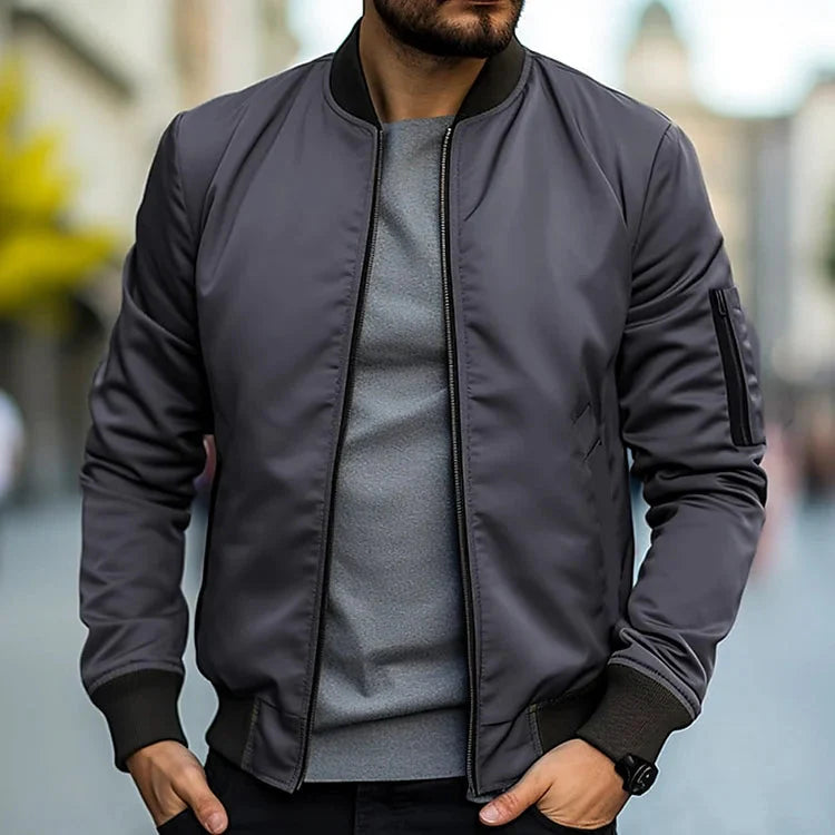 Stylische Zip-Bomberjacke für Freizeitmode für Herren