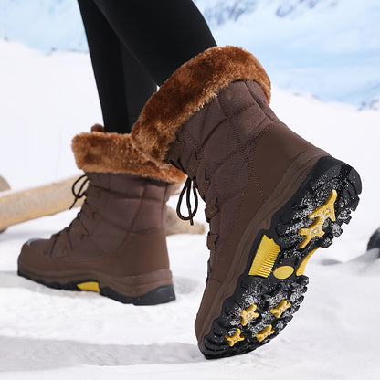 Winter Warme Damen Boots Außensohle Grip