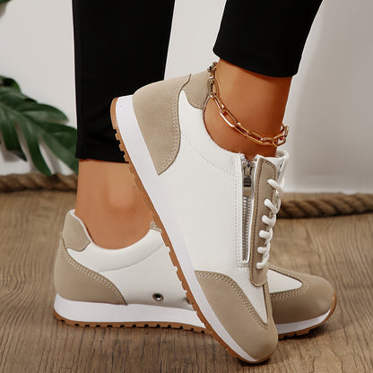 Women’s Orthopedic Walking Sneakers with Cushioned Sole and Lace Up Design