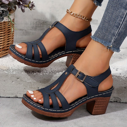Women’s Comfort Buckle Strap Sandals with Cushioned Support Sole