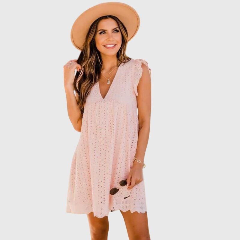 Women’s V-Neck Sleeveless Mini Dress