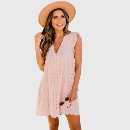 Women’s V-Neck Sleeveless Mini Dress
