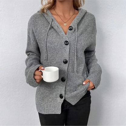 Gemütliche Strickjacke Mit Knöpfen Damen