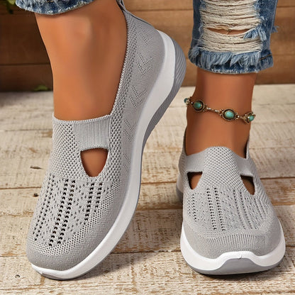 Women’s Orthopedic Slip-On Shoes with Breathable Mesh and Cushioned Sole