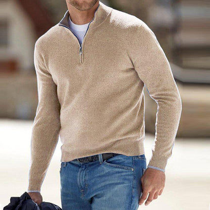 Stylischer Zip Pullover Für Herren Winter