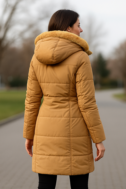 Steppmantel Mit Kapuze Freizeit Alltagskleidung Damen