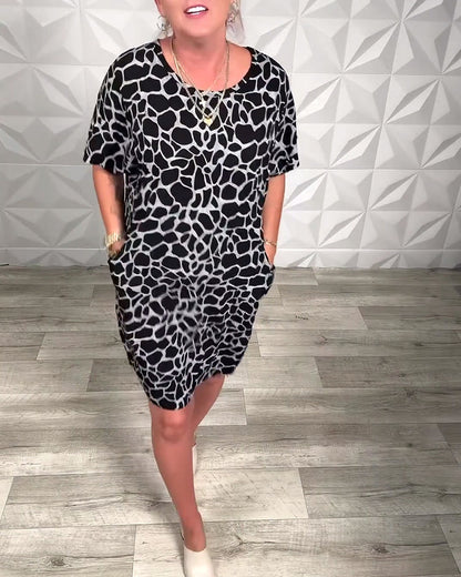 Modern Printed Knee-Length Summer Dress for Women