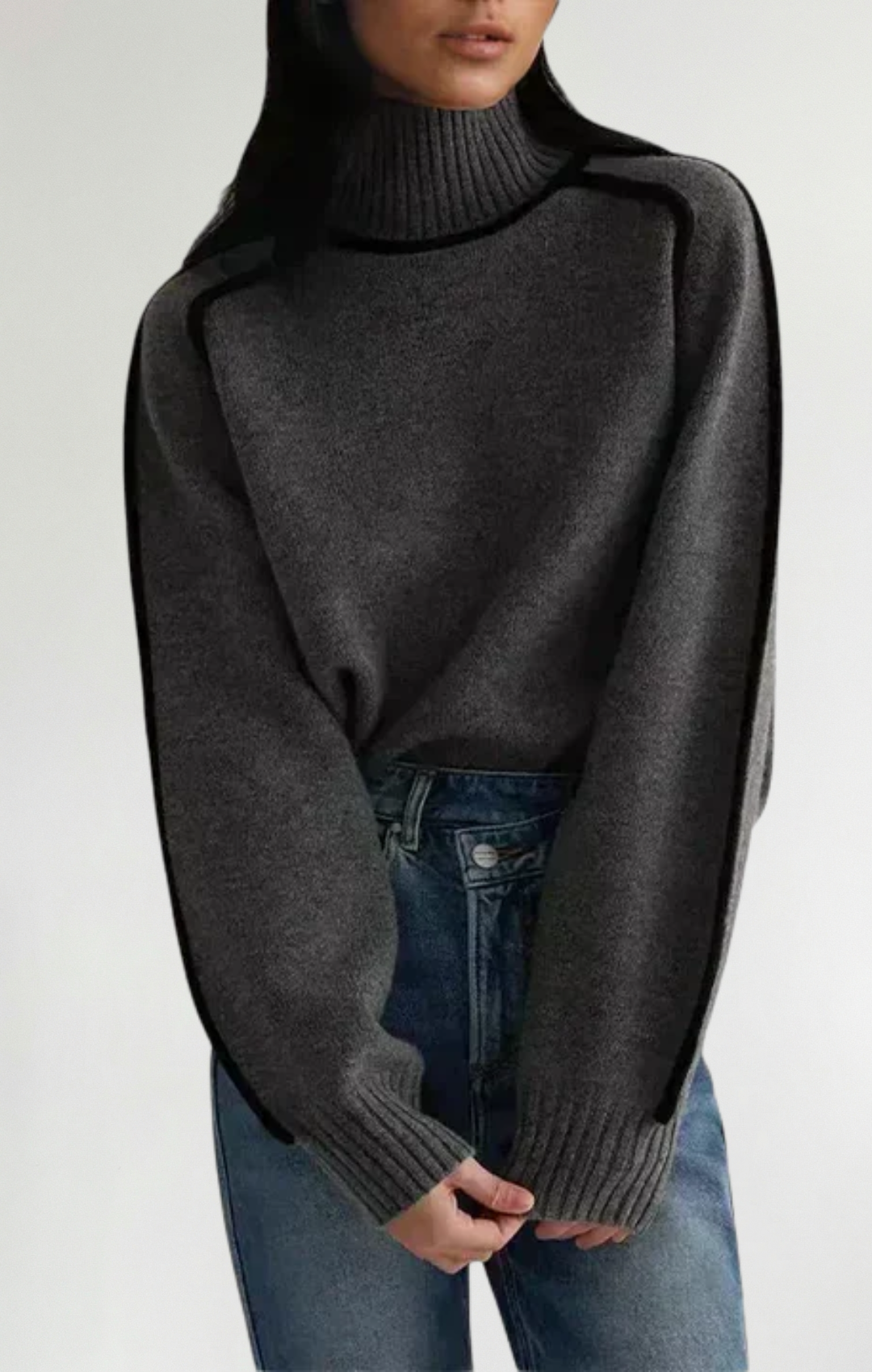 Women's Elegant Knit Sweater Soft Slim Fit Long Sleeve Pullover