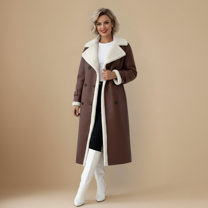 Teddy Step Wintermantel Damen Warm Lang