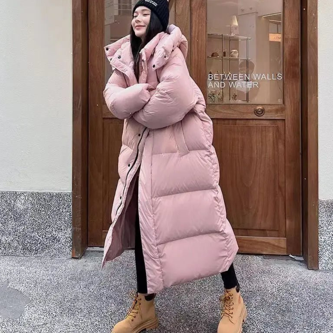 Bequemer Langer Puffer Mantel Für Outdoor Tragen Für Damen