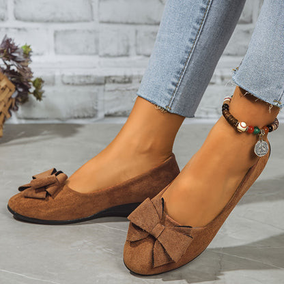 Women’s Comfortable Ballet Flats with Bow Detail