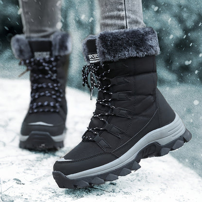 Winter Warme Damen Boots Außensohle Grip